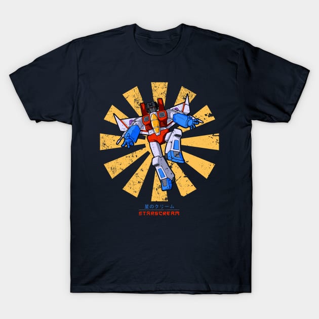 Starscream Retro Japanese Transformers T-Shirt by Nova5